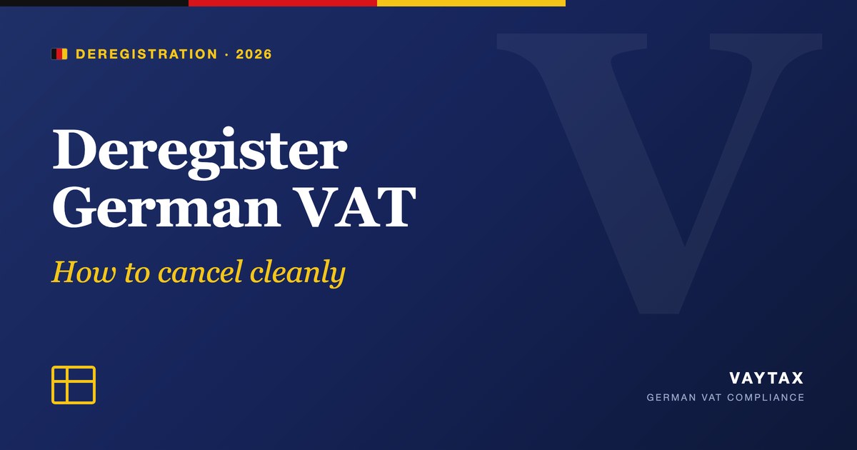 Deregistering from German VAT